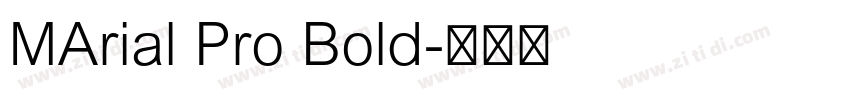 MArial Pro Bold字体转换